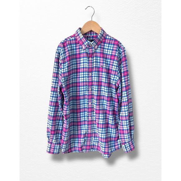 Vineyard Vines Flannel Whale Shirt, Size 12/14 - Picture 2 of 9